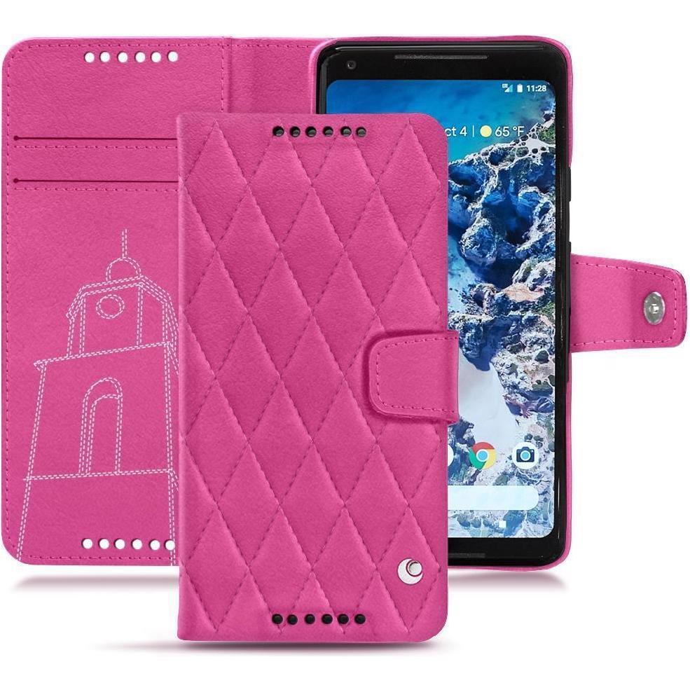 Noreve Lederschutzhülle Wallet (Google Pixel 2 XL), Smartphone Hülle, Rosa