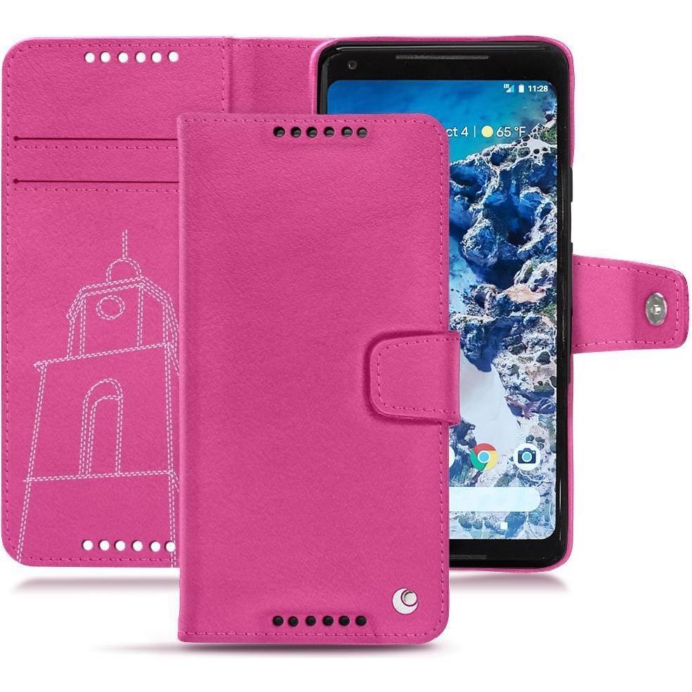 Noreve Lederschutzhülle Wallet (Google Pixel 2 XL), Smartphone Hülle, Rosa