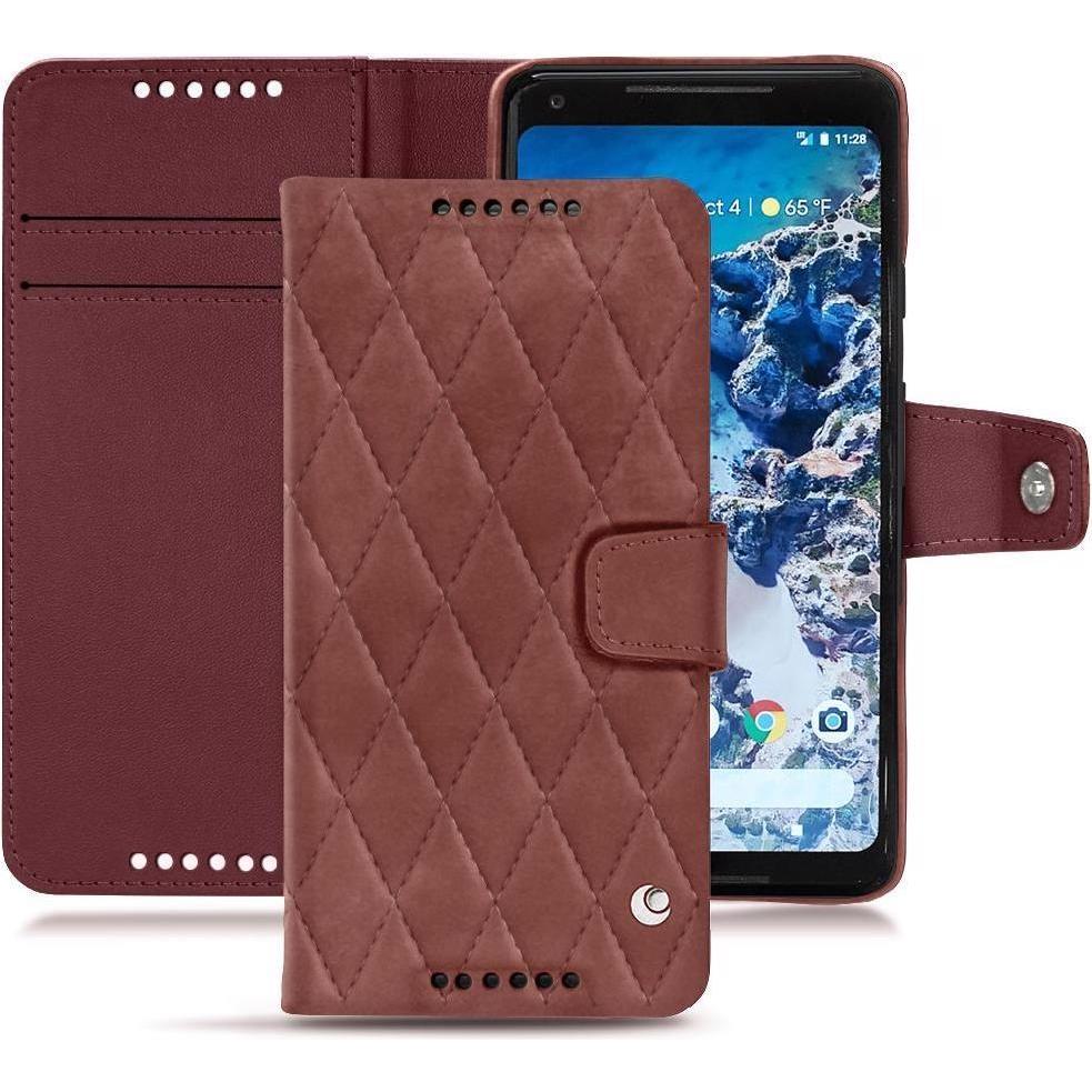 Noreve Lederschutzhülle Wallet (Google Pixel 2 XL), Smartphone Hülle, Rot