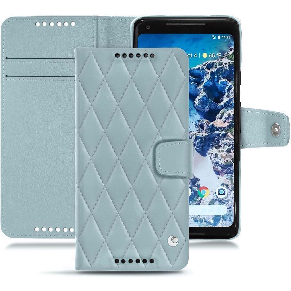 Noreve Lederschutzhülle Wallet (Google Pixel 2 XL), Smartphone Hülle, Blau