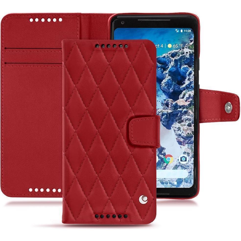 Noreve Lederschutzhülle Wallet (Google Pixel 2 XL), Smartphone Hülle, Rot