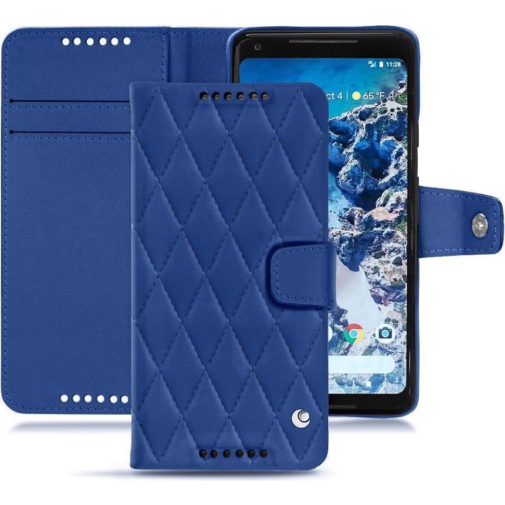 Noreve Lederschutzhülle Wallet (Google Pixel 2 XL), Smartphone Hülle, Blau