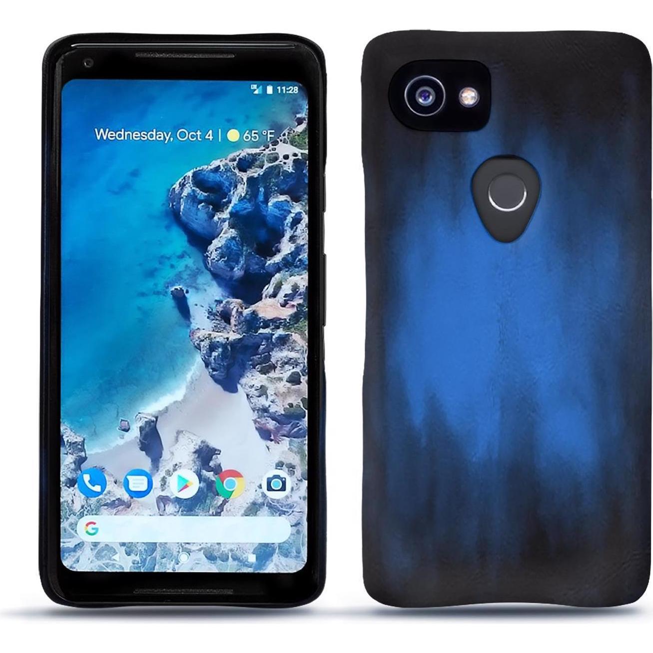 Noreve Lederschutzhülle (Google Pixel 2 XL), Smartphone Hülle, Blau