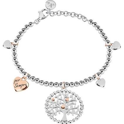 Morellato, Armschmuck, Steel bracelet Green Tree of Life Talismani SAQE13 (L), (Edelstahl)