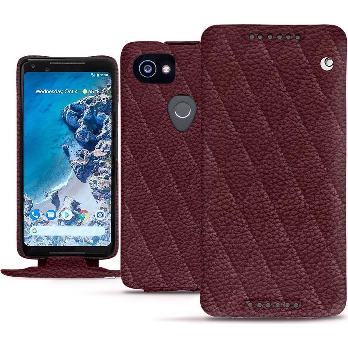 Noreve Lederschutzhülle vertikal (Google Pixel 2 XL), Smartphone Hülle, Violett