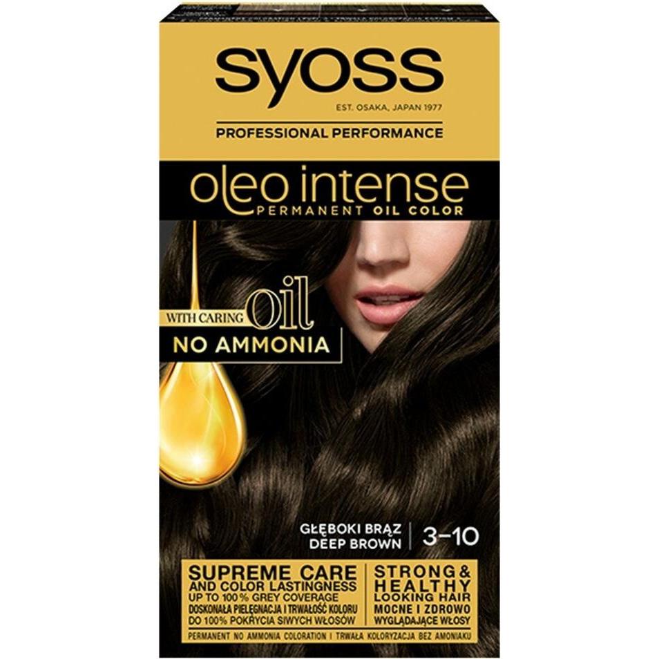 Syoss, Haarfarbe, Oleo Intense Hair Dye 3-10 Deep Brown (3-10 Deep Brown)