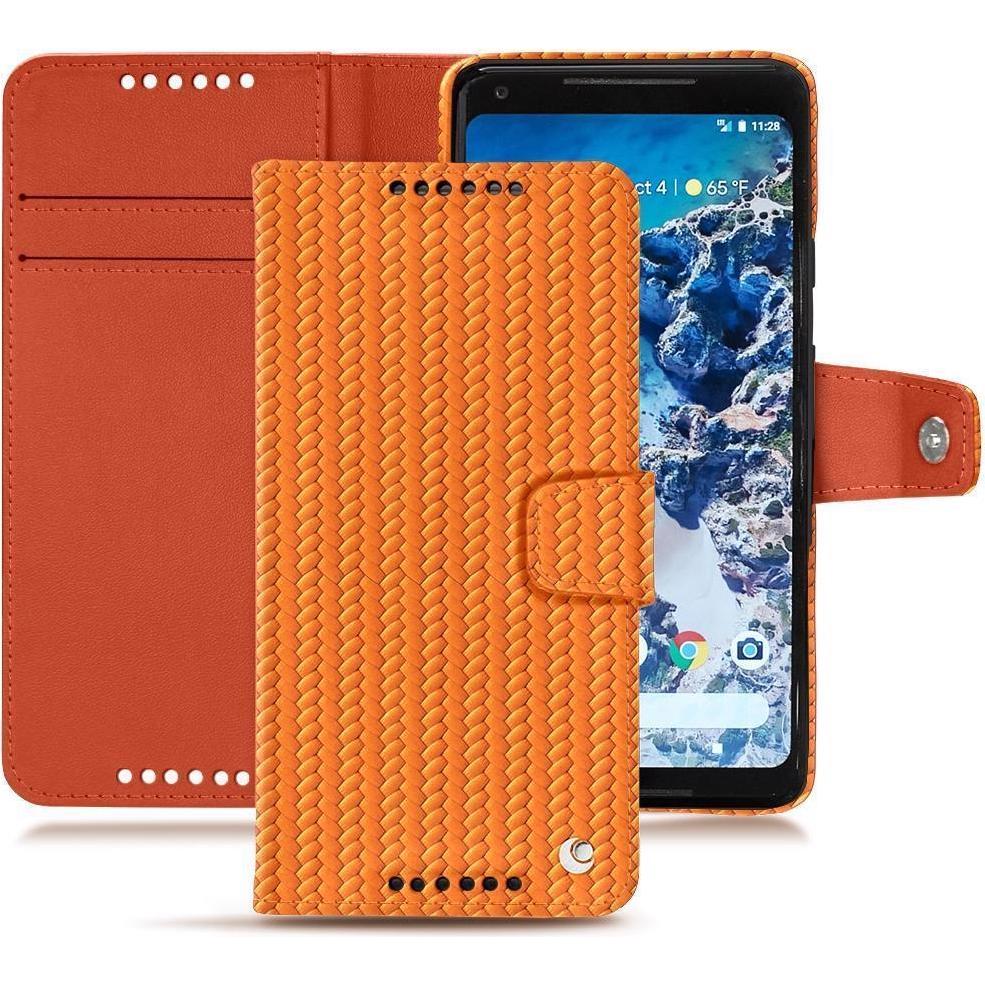 Thumbnail - Noreve Lederschutzhülle Wallet (Google Pixel 2 XL), Smartphone Hülle, Orange