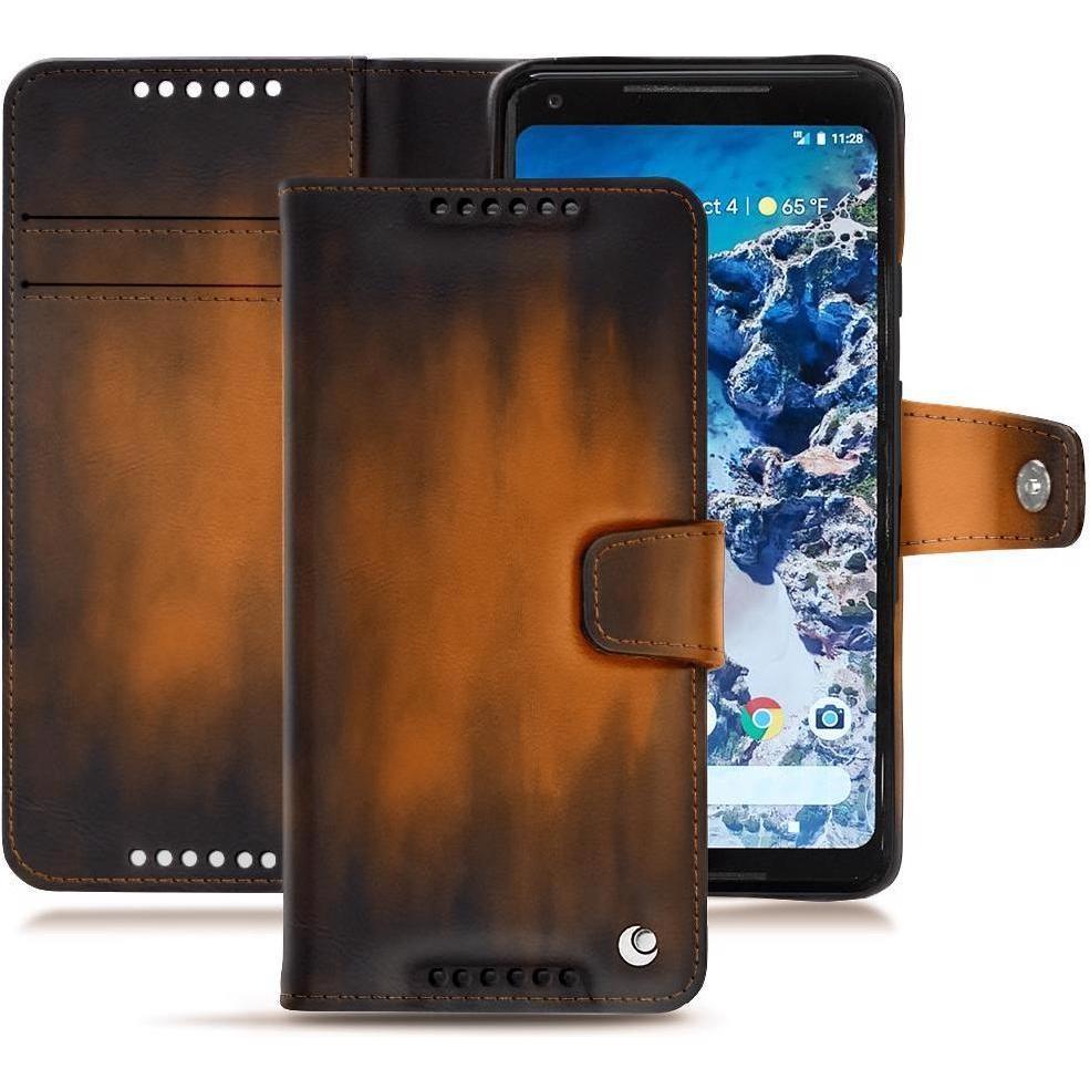 Thumbnail - Noreve Lederschutzhülle Wallet (Google Pixel 2 XL), Smartphone Hülle, Braun