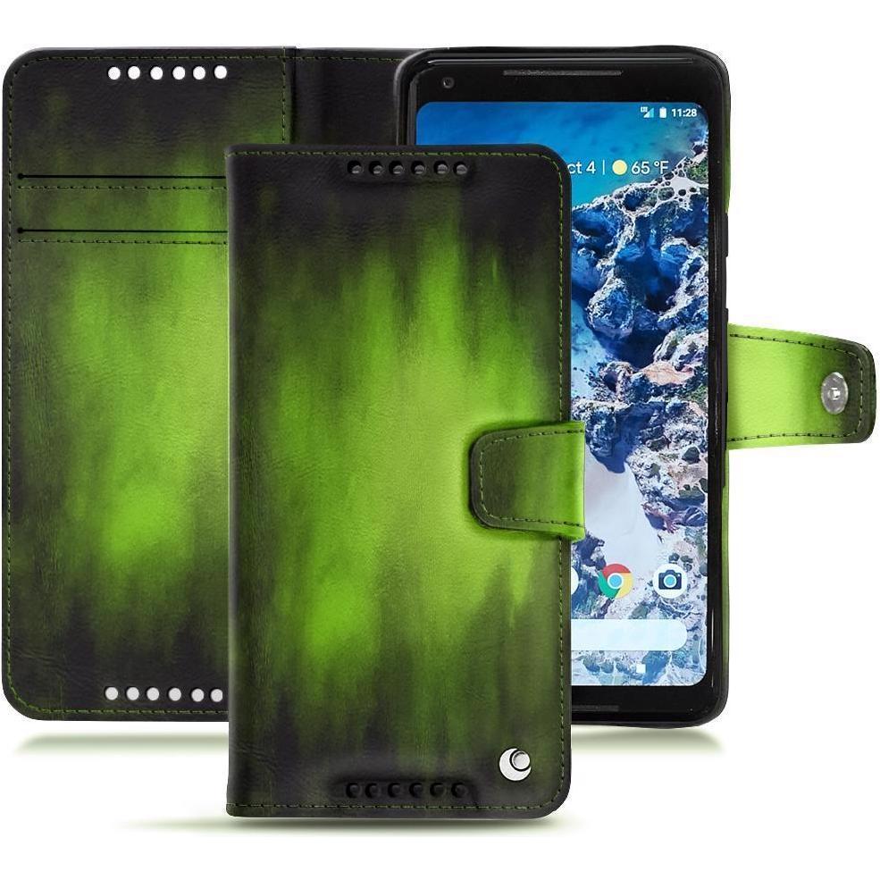 Thumbnail - Noreve Lederschutzhülle Wallet (Google Pixel 2 XL), Smartphone Hülle, Grün