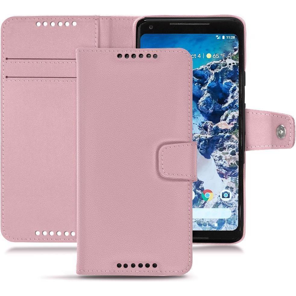 Noreve Lederschutzhülle Wallet (Google Pixel 2 XL), Smartphone Hülle, Rosa