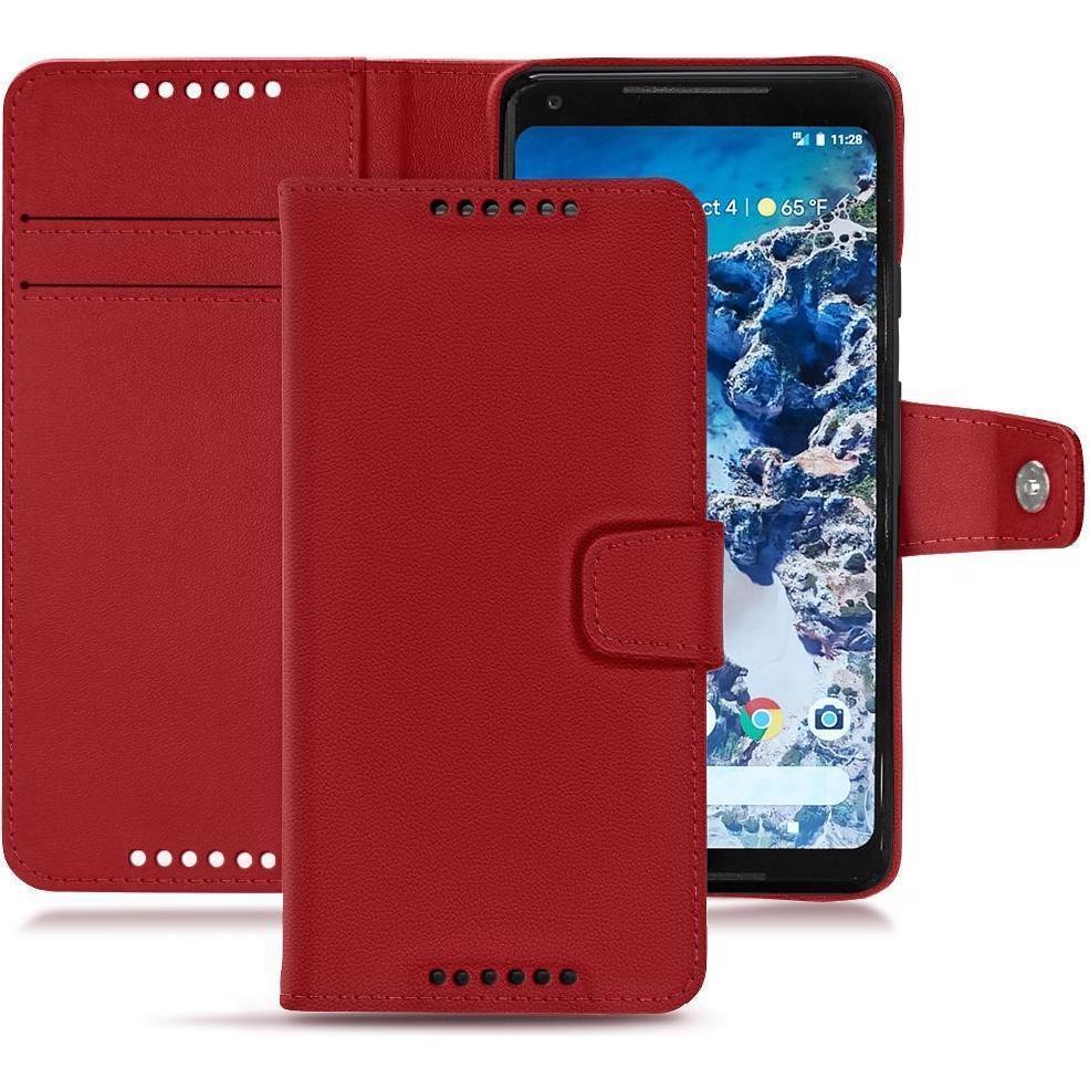 Noreve Lederschutzhülle Wallet (Google Pixel 2 XL), Smartphone Hülle, Rot