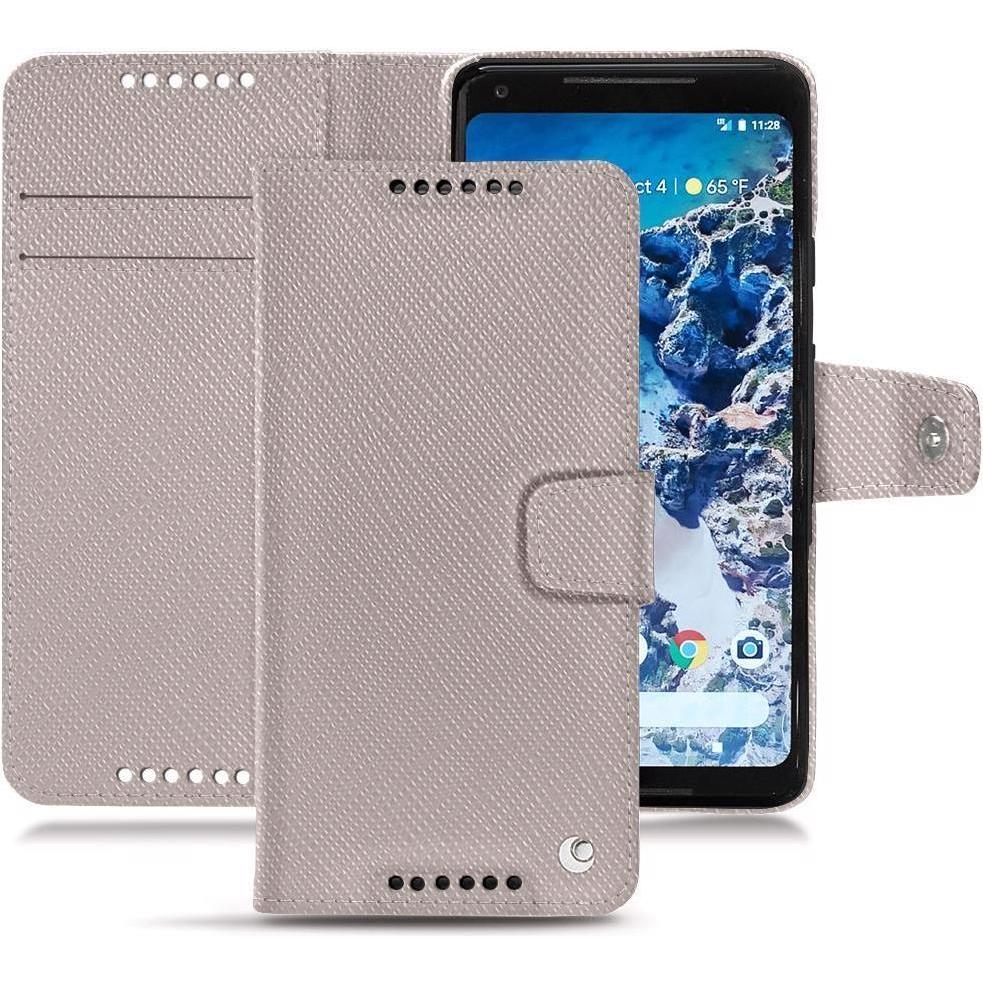 Noreve Lederschutzhülle Wallet (Google Pixel 2 XL), Smartphone Hülle, Beige