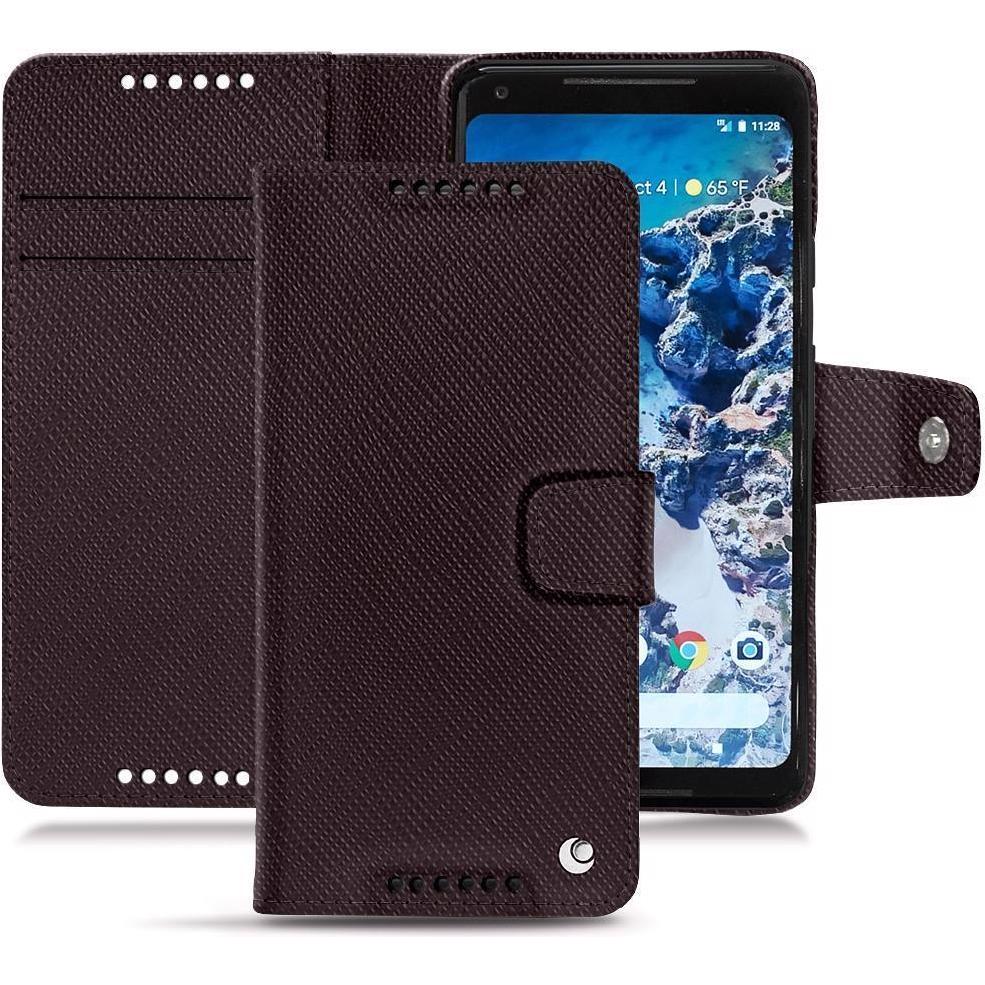 Noreve Lederschutzhülle Wallet (Google Pixel 2 XL), Smartphone Hülle, Braun