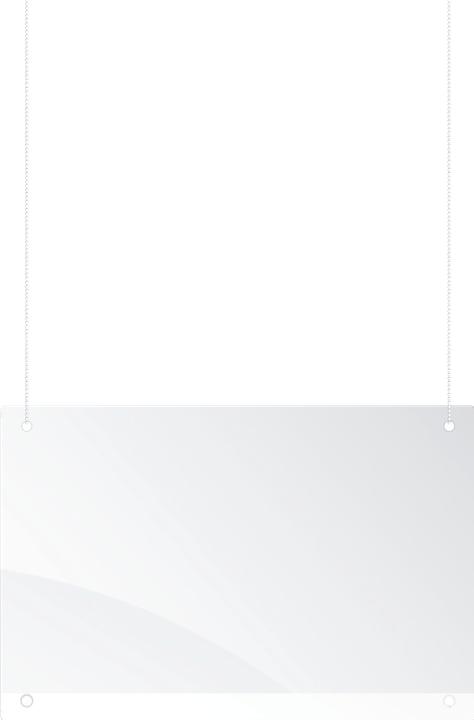 Produktbild Franken Trennwand mit Deckenhänger Acryl (65 cm, 100 cm)