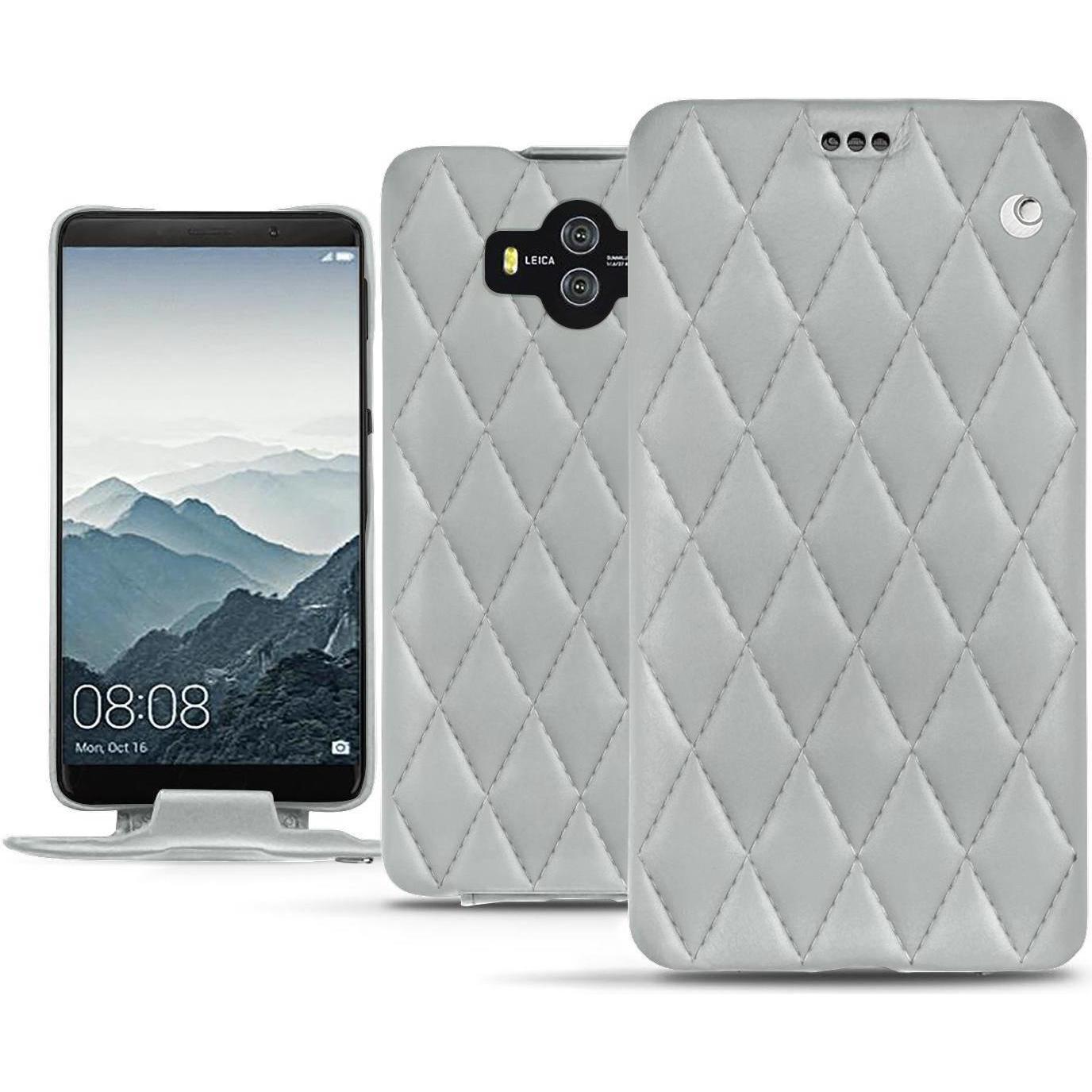 Noreve Lederschutzhülle vertikal (Huawei Mate 10), Smartphone Hülle, Grau