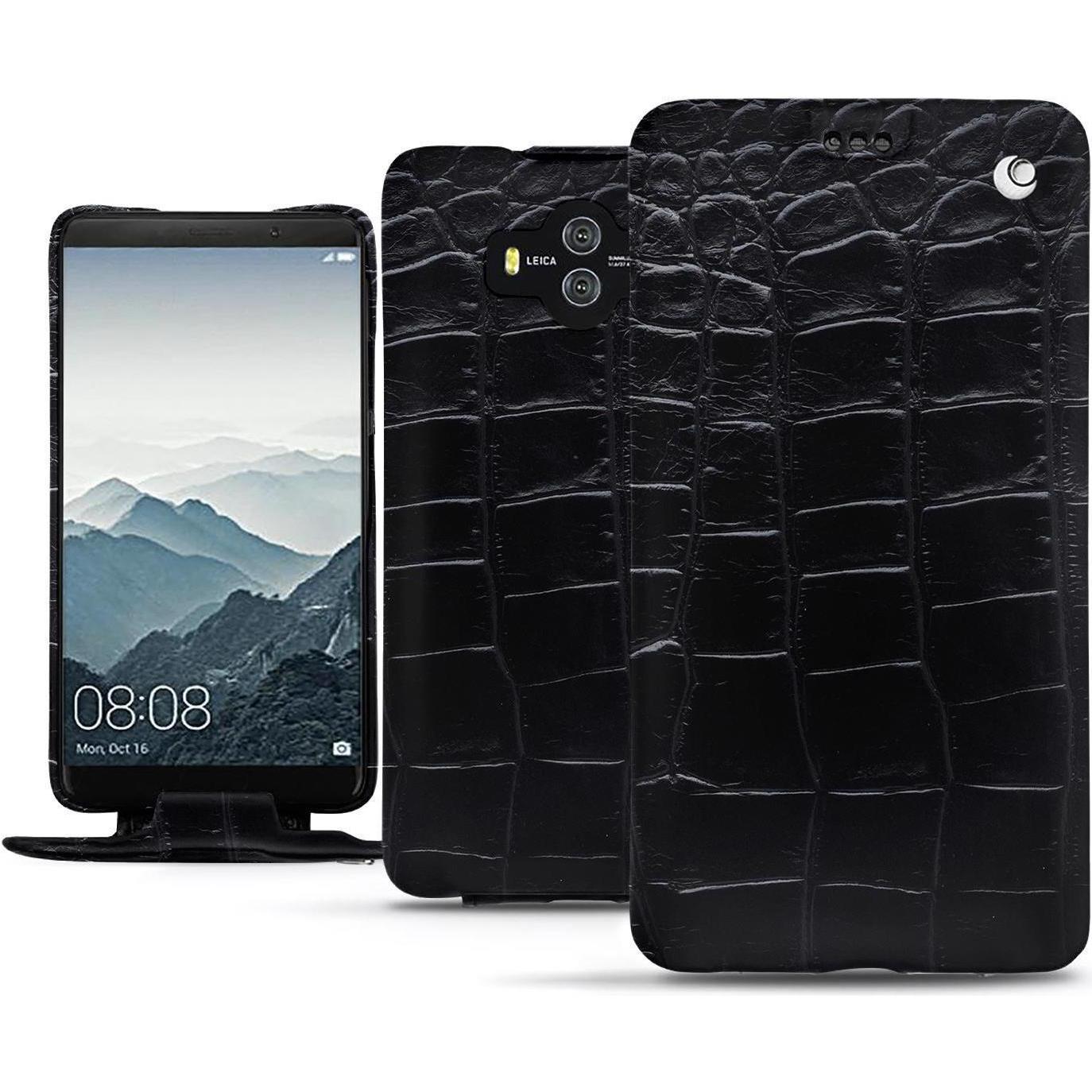 Noreve Lederschutzhülle vertikal (Huawei Mate 10), Smartphone Hülle, Schwarz