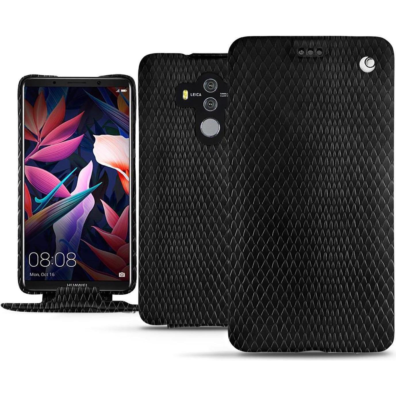 Noreve Lederschutzhülle vertikal (Huawei Mate 10 Pro), Smartphone Hülle, Schwarz