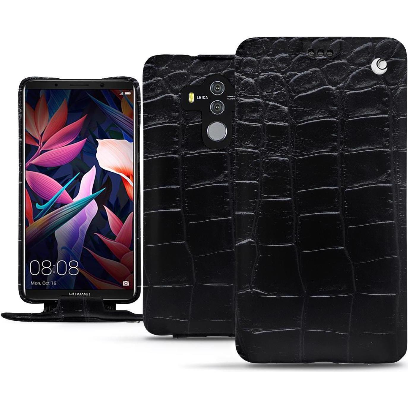 Thumbnail - Noreve Lederschutzhülle vertikal (Huawei Mate 10 Pro), Smartphone Hülle, Schwarz