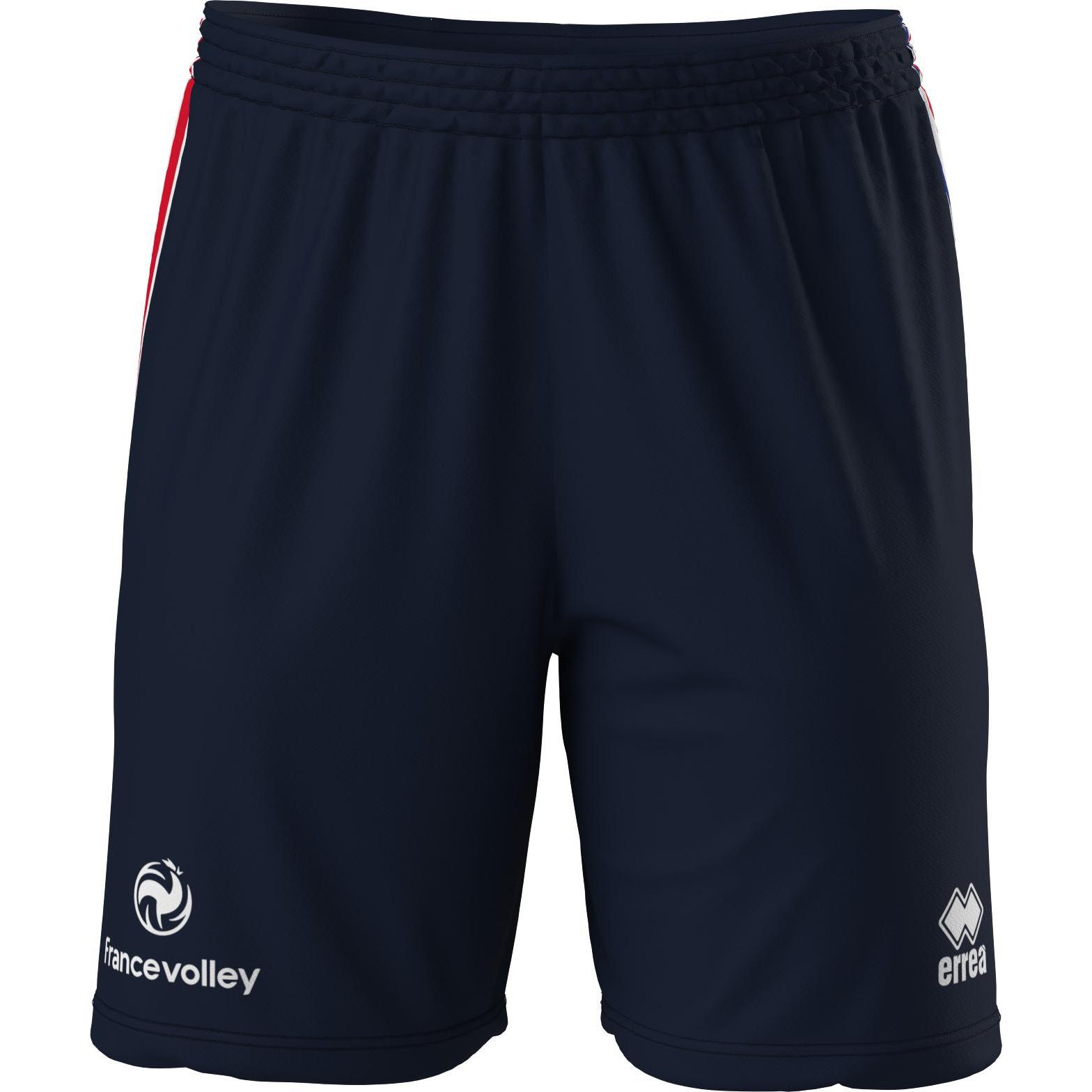 Errea, Damen, Sporthose, offizielle trainingsshorts der französischen en-nationalmannschaft 2023/24 (XL), Blau, XL