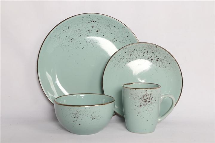 Image du produit Domoletti Assiette à Diner Avec Speckle Menthe 27cm (27 cm)