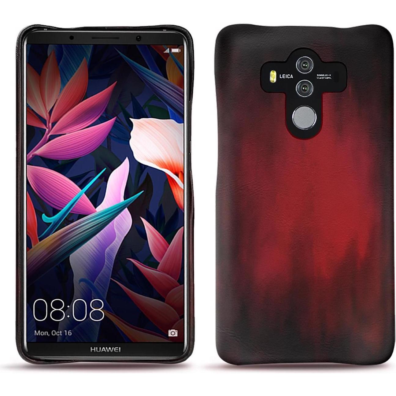 Noreve Lederschutzhülle (Huawei Mate 10 Pro), Smartphone Hülle, Rot