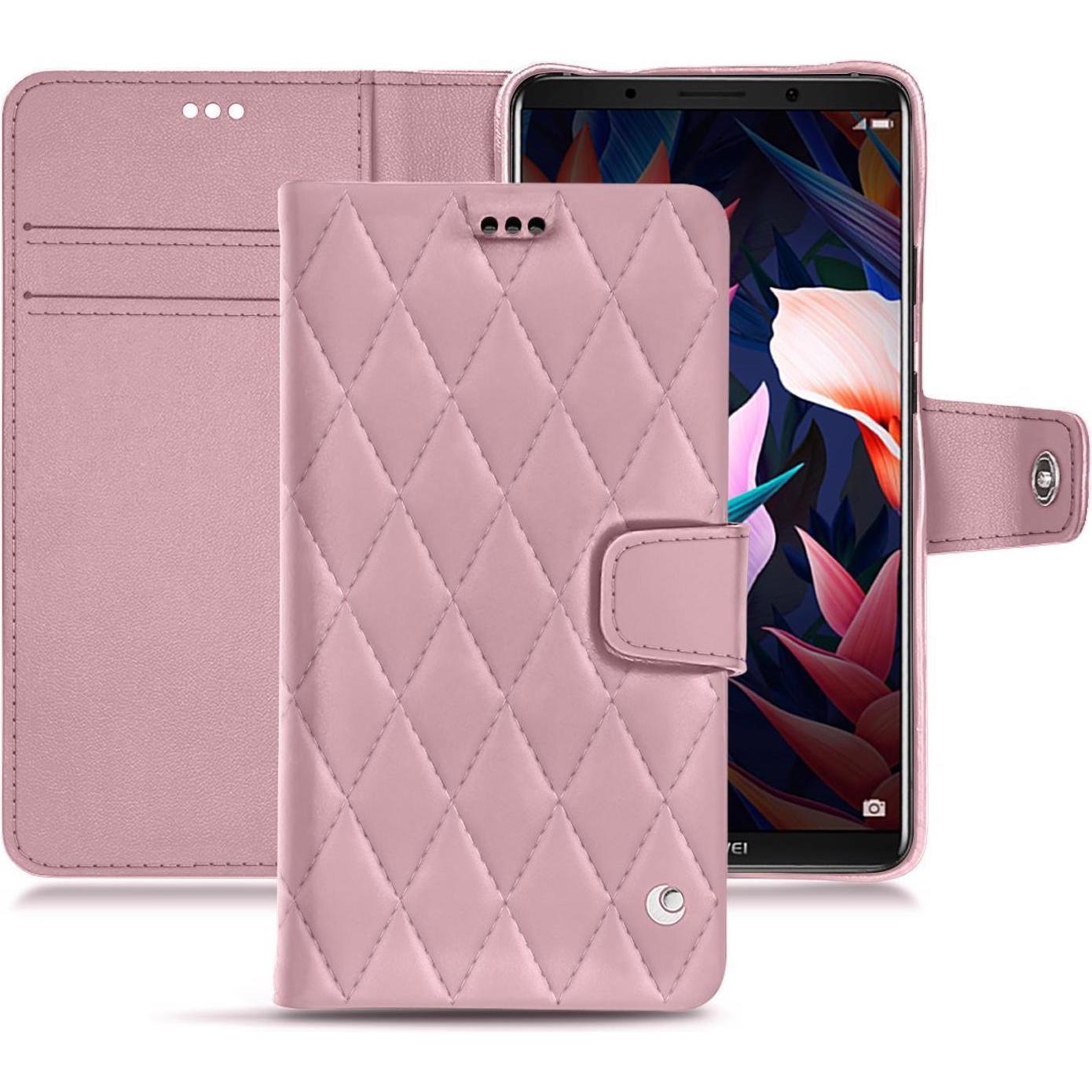 Noreve Lederschutzhülle Wallet (Huawei Mate 10 Pro), Smartphone Hülle, Rosa