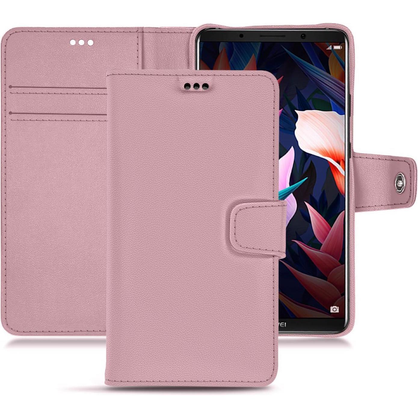 Noreve Lederschutzhülle Wallet (Huawei Mate 10 Pro), Smartphone Hülle, Rosa