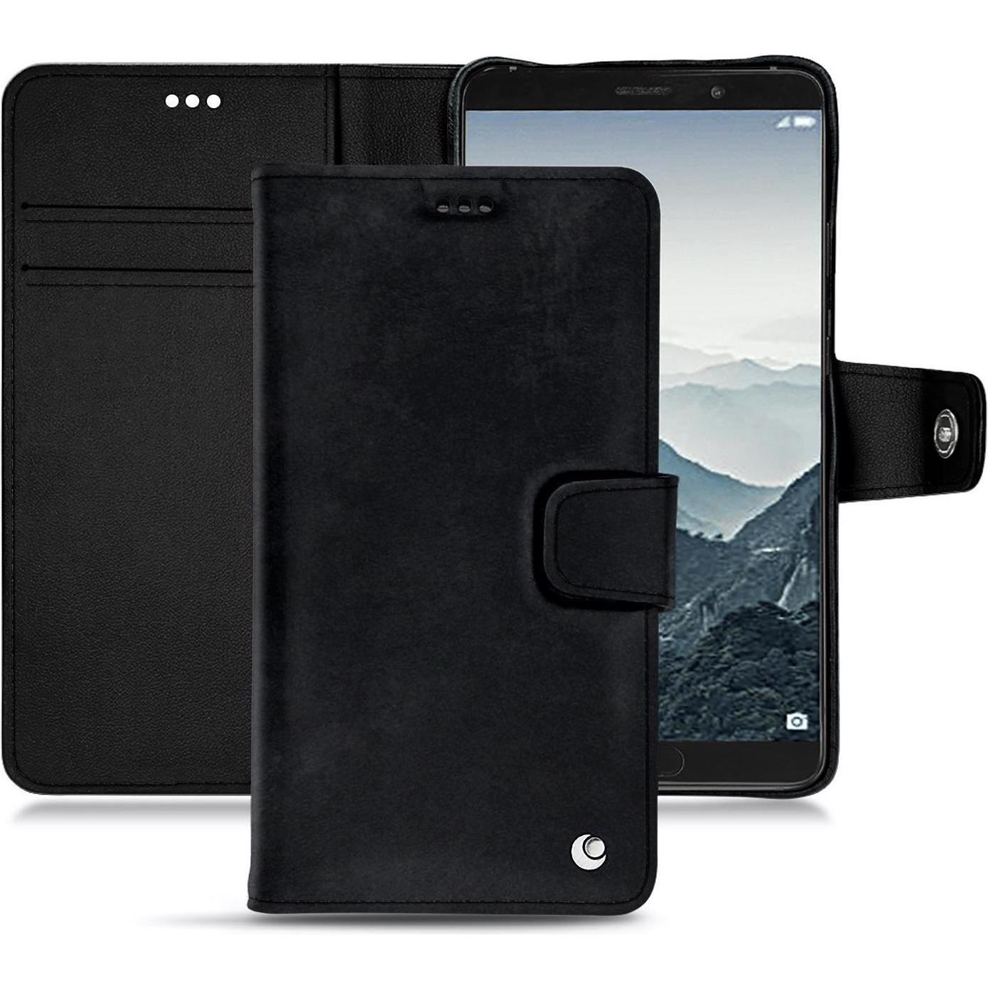 Noreve Lederschutzhülle Wallet (Huawei Mate 10), Smartphone Hülle, Schwarz
