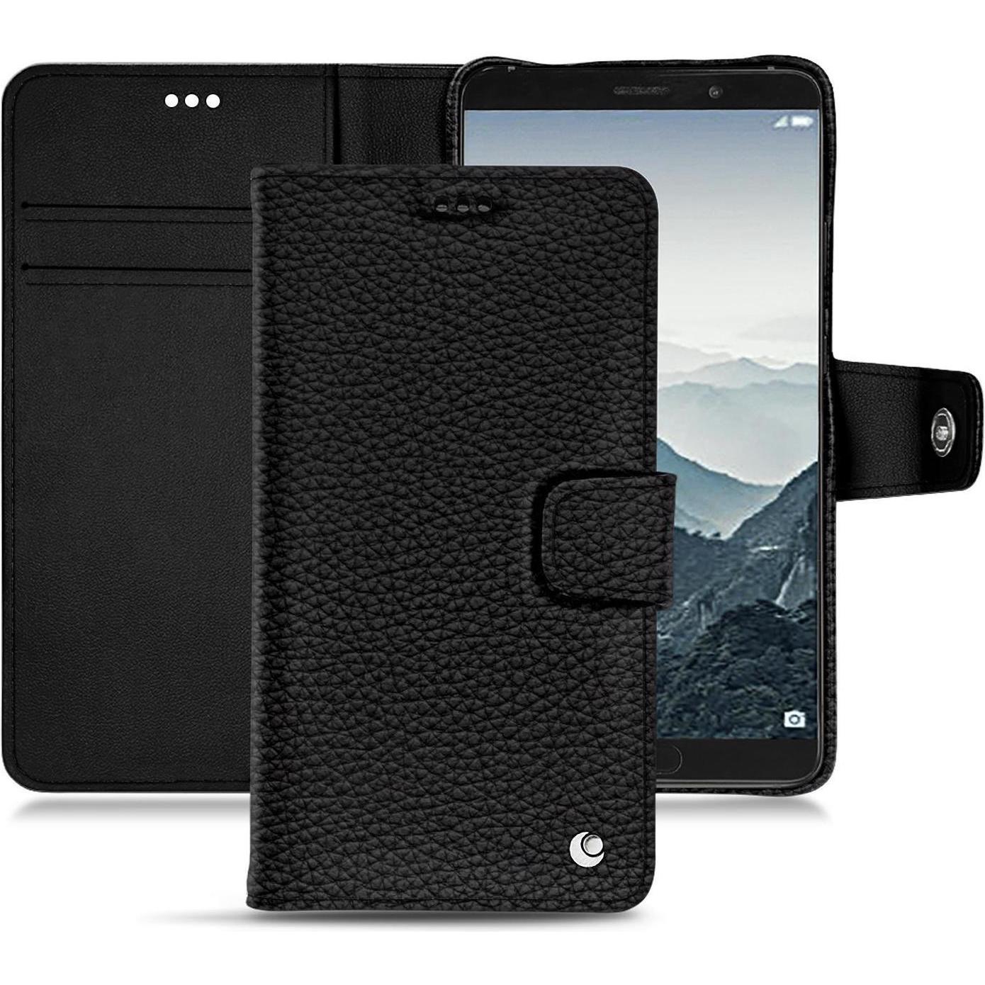 Noreve Lederschutzhülle Wallet (Huawei Mate 10), Smartphone Hülle, Schwarz