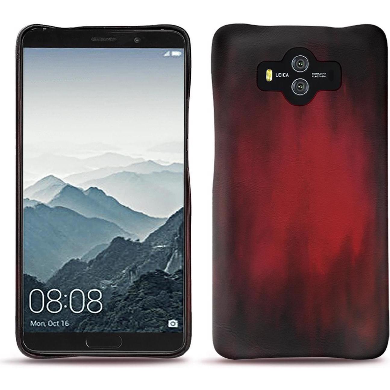 Noreve Lederschutzhülle (Huawei Mate 10), Smartphone Hülle, Rot