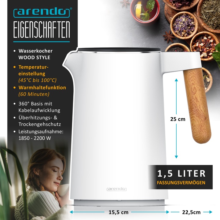 Produktbild Arendo Wasserkocher (1.50 l)