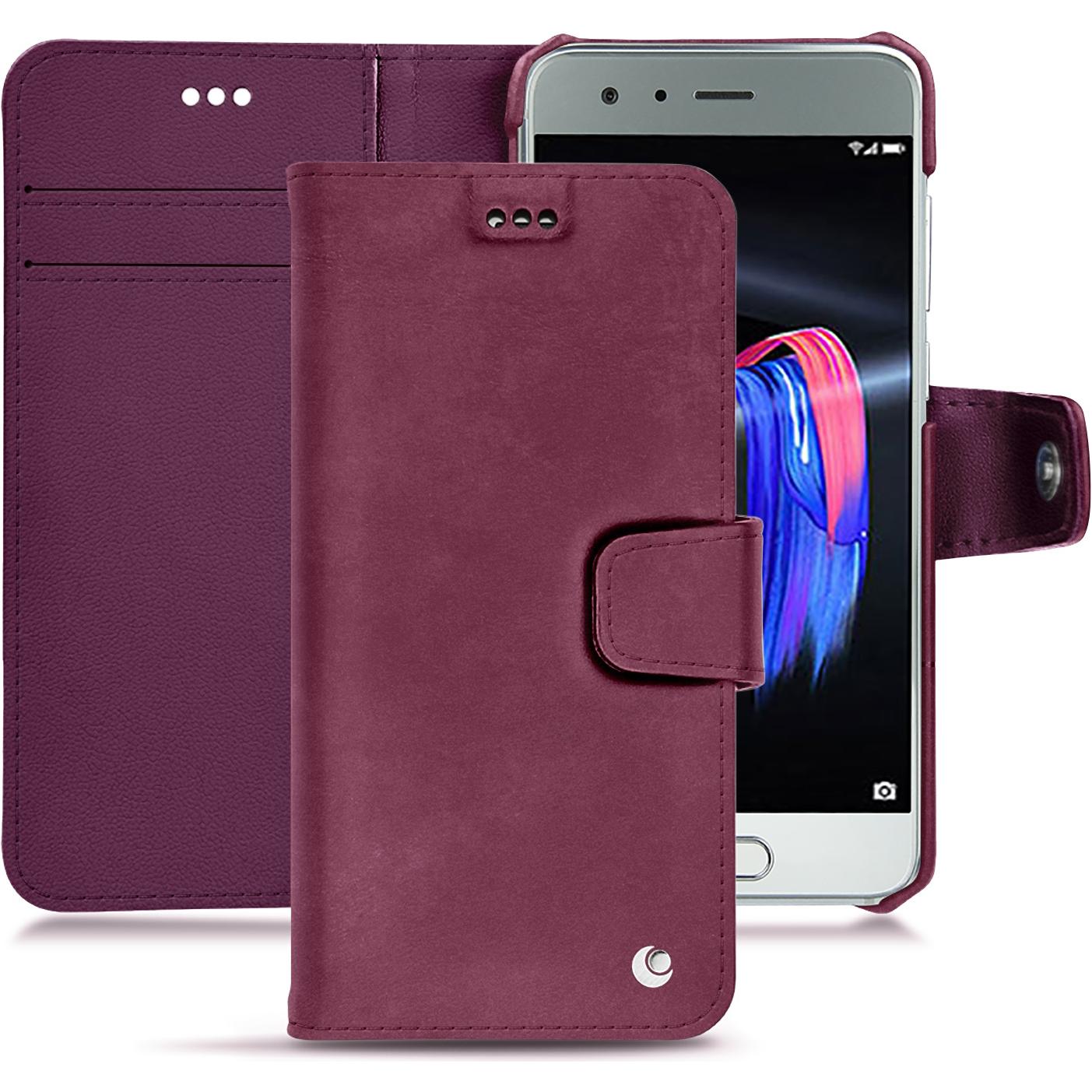 Noreve Lederschutzhülle Wallet (Honor 9), Smartphone Hülle, Violett