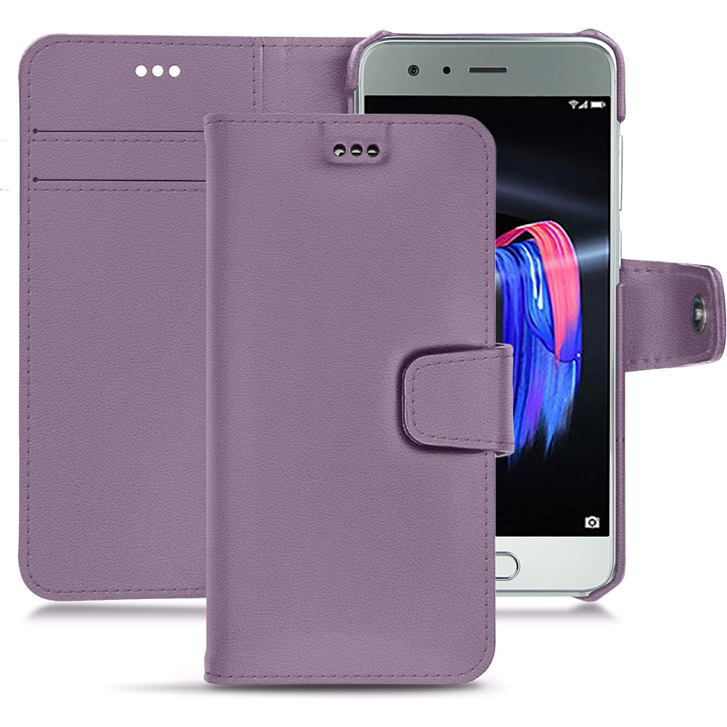 Noreve Lederschutzhülle Wallet (Honor 9), Smartphone Hülle, Violett