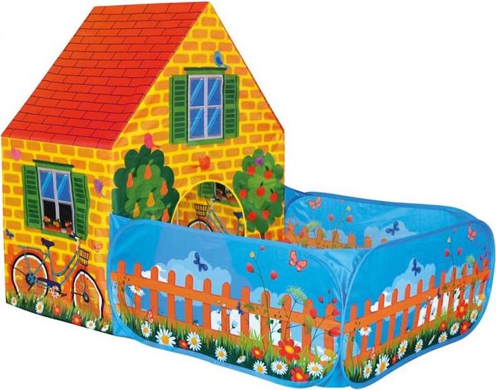 Bino Spielzelt Haus mit Vorgarten