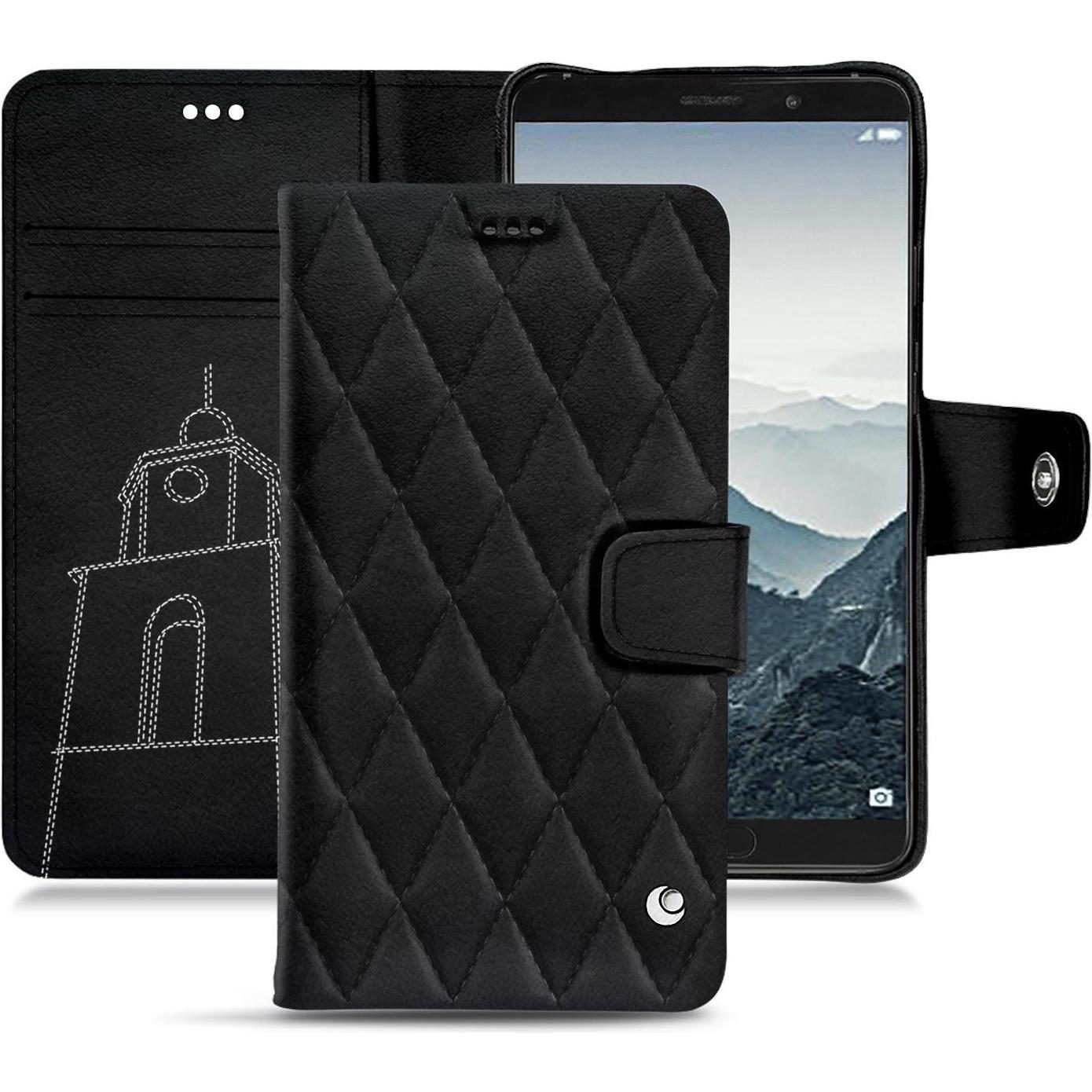 Noreve Lederschutzhülle Wallet (Huawei Mate 10), Smartphone Hülle, Schwarz