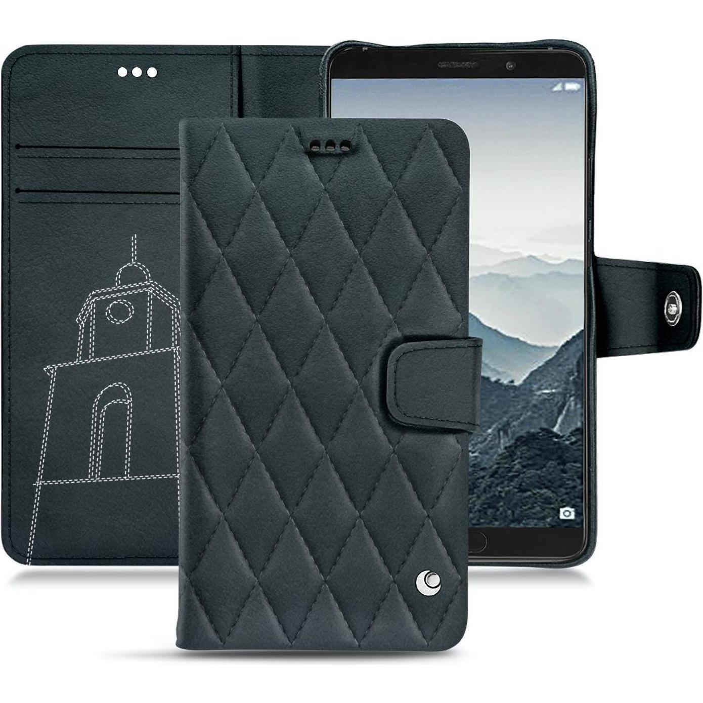 Noreve Lederschutzhülle Wallet (Huawei Mate 10), Smartphone Hülle, Blau