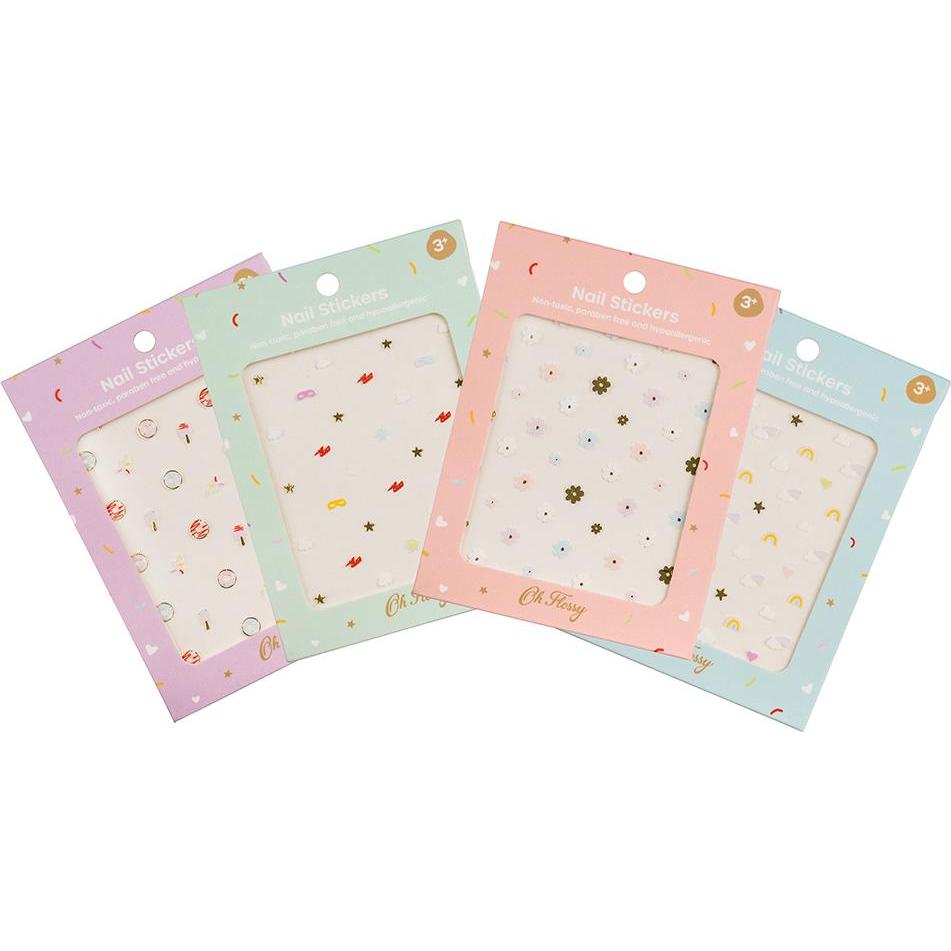 Oh Flossy, Nagelstyling + Kunstnägel, Nail Stickers 4-pack - FL030353