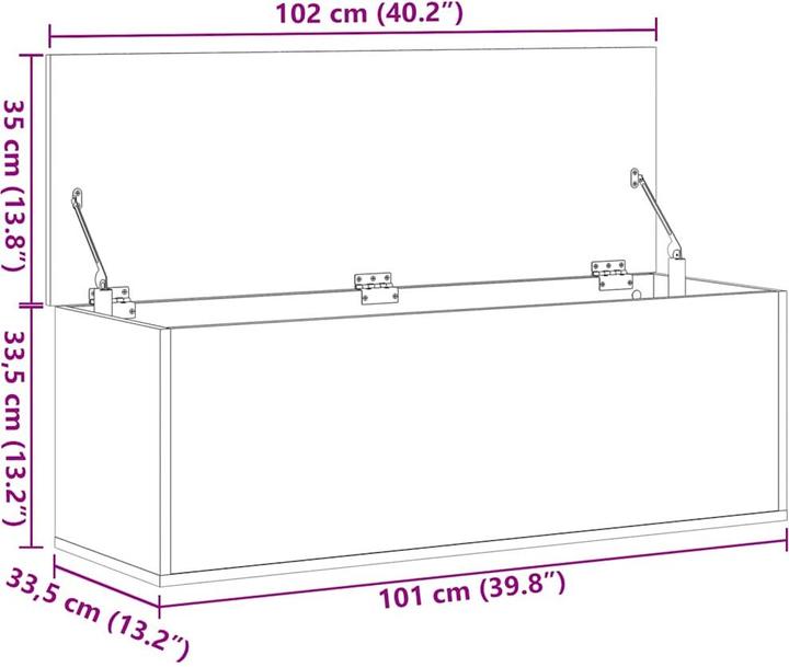 Produktbild VidaXL Bendorf (102 x 35 x 35 cm)