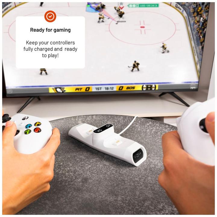 Actual product image Fixed Dual Charging Dock for Xbox Series S, X and One Wireless Controller, white (Xbox Series S, Xbox Series X, Xbox One S)