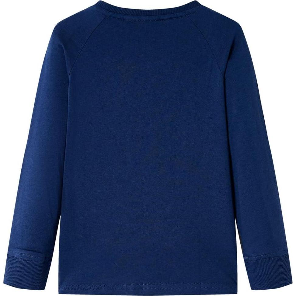 VidaXL, Unisex, Shirt, Kinder-Langarmshirt Marineblau 140,Material: 100, Blau, (140)