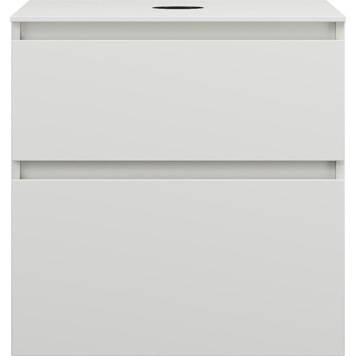 burgbad, Waschtischkonsole, Lin20 Waschtischunterschrank inklusive Konsolenplatte, 2 Auszüge, Tiefe 552, 602x552x661mm