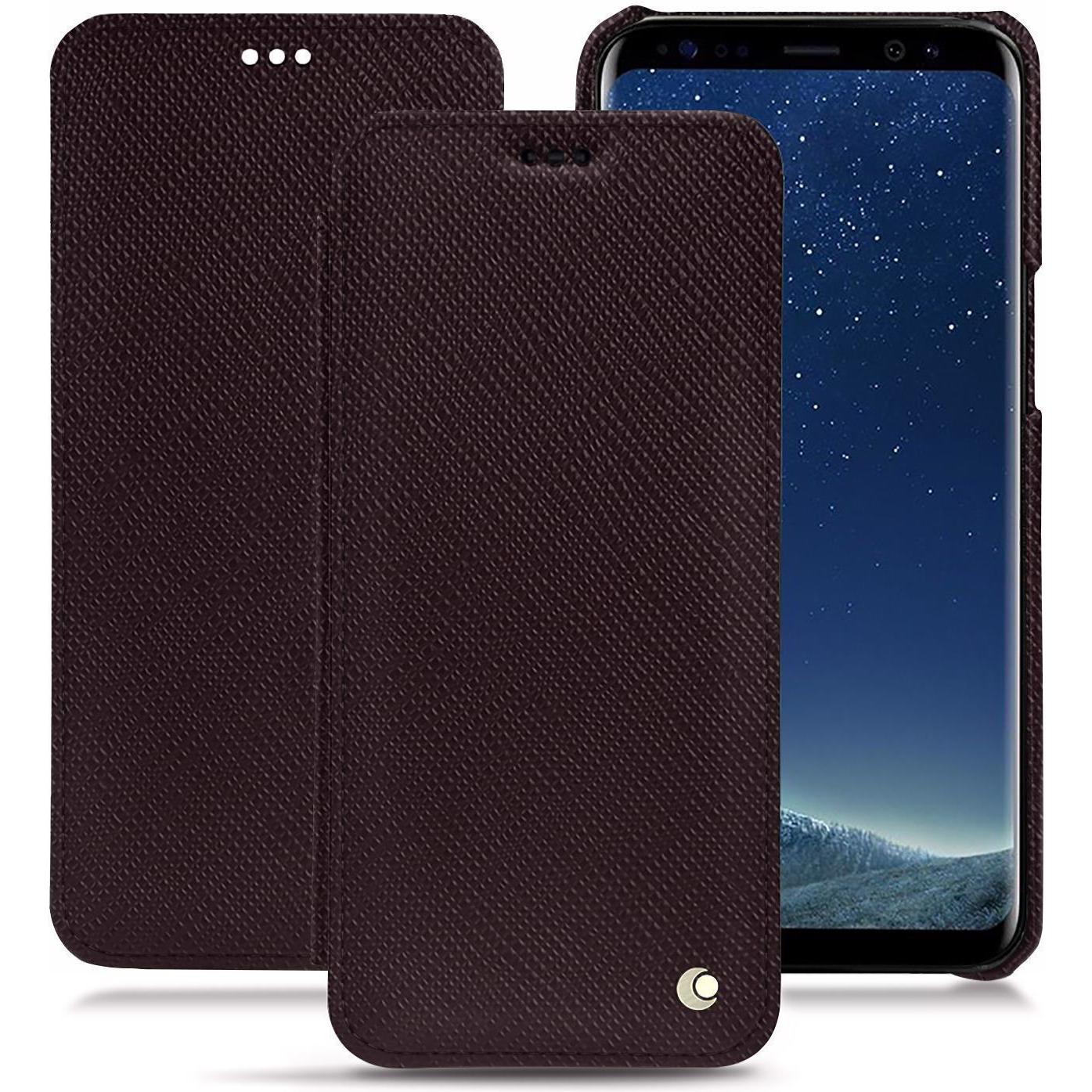 Noreve Lederschutzhülle horizontal (Samsung Galaxy S8), Smartphone Hülle, Braun