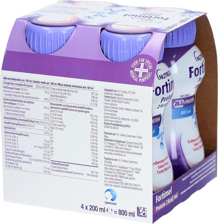 Actual product image Fortimel Protein 2Kcal Strawberry (Strawberry, 4 x)