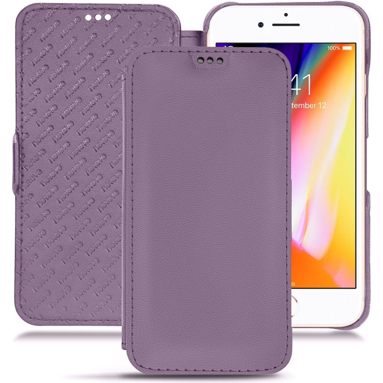 Noreve Lederschutzhülle horizontal (Apple iPhone 8), Smartphone Hülle, Violett