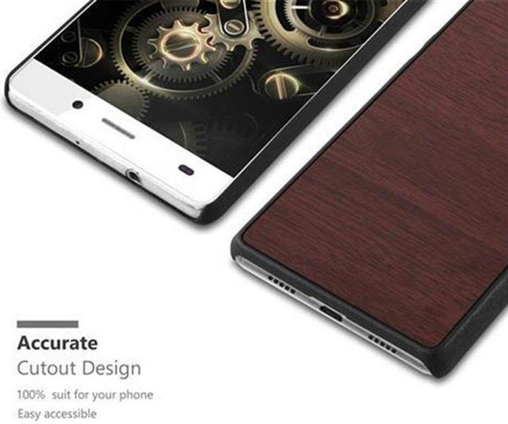 Image du produit Cadorabo Couverture rigide Woody Cover (Huawei P8 Lite)