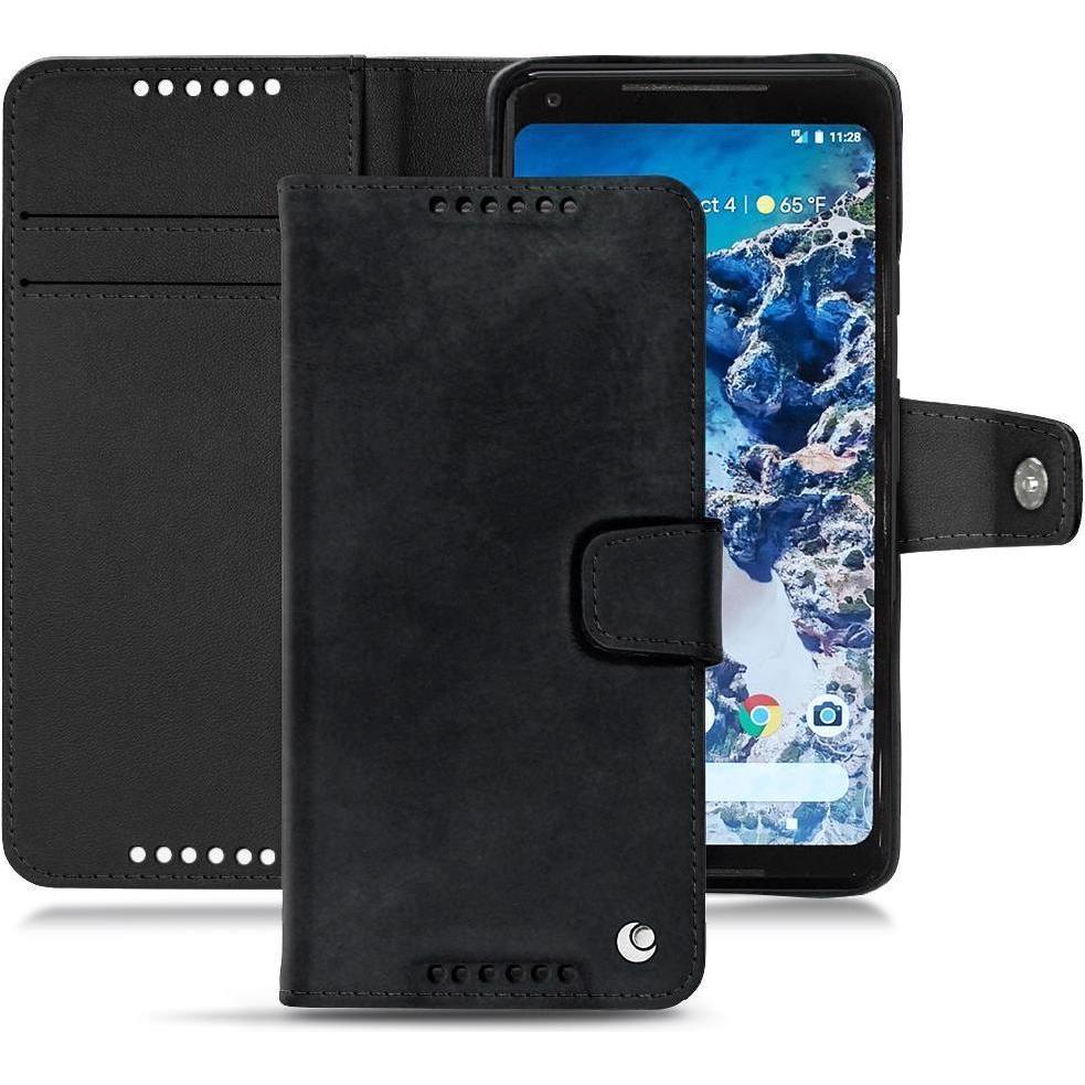 Noreve Lederschutzhülle Wallet (Google Pixel 2 XL), Smartphone Hülle, Schwarz