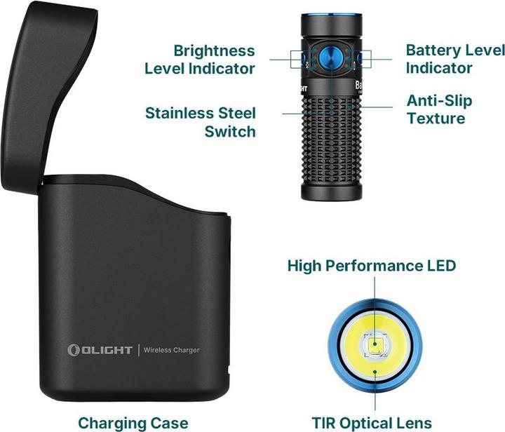 Actual product image Olight Baton 4 Premium Edition LED torch battery-powered 1300lm 35h 194g (6.30 cm, 1300 lm)