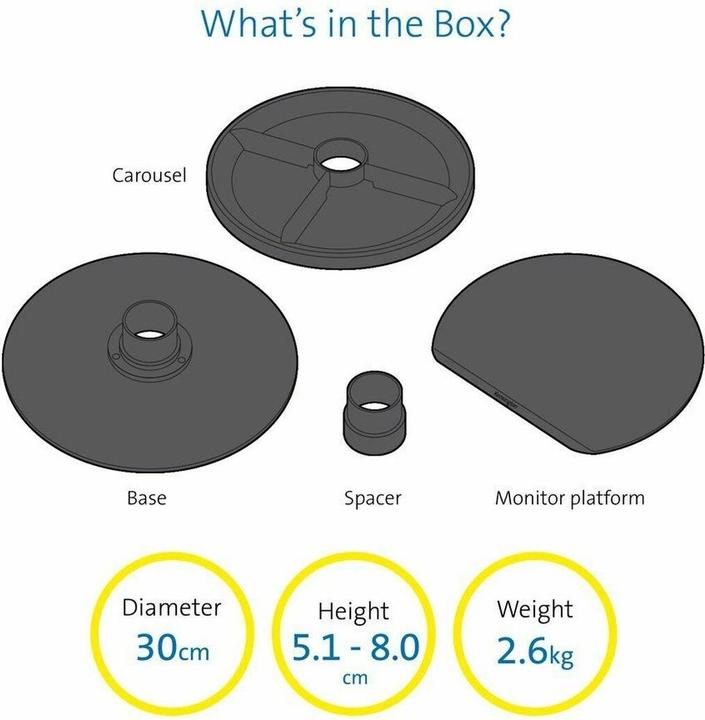 Actual product image Kensington Spin2 Monitor Stand Black