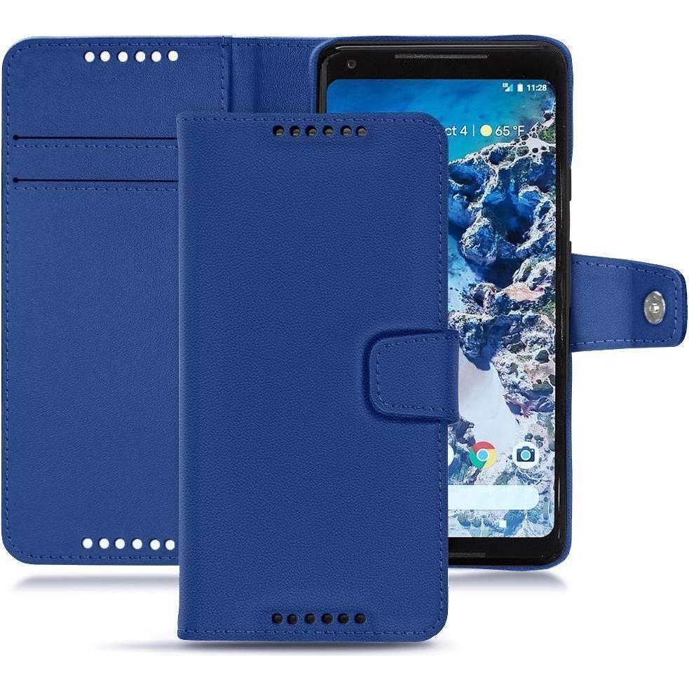Noreve Lederschutzhülle Wallet (Google Pixel 2 XL), Smartphone Hülle, Blau