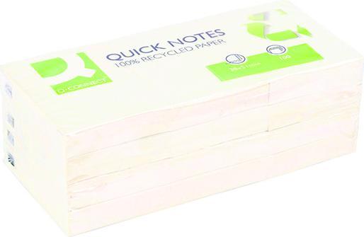 Produktbild Q-Connect Haftnotizen Quick Notes Recycling gelb (51 x 38 mm)